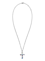 Collana Multicolor Stone Cross TWOJEYS Unisex - Argento