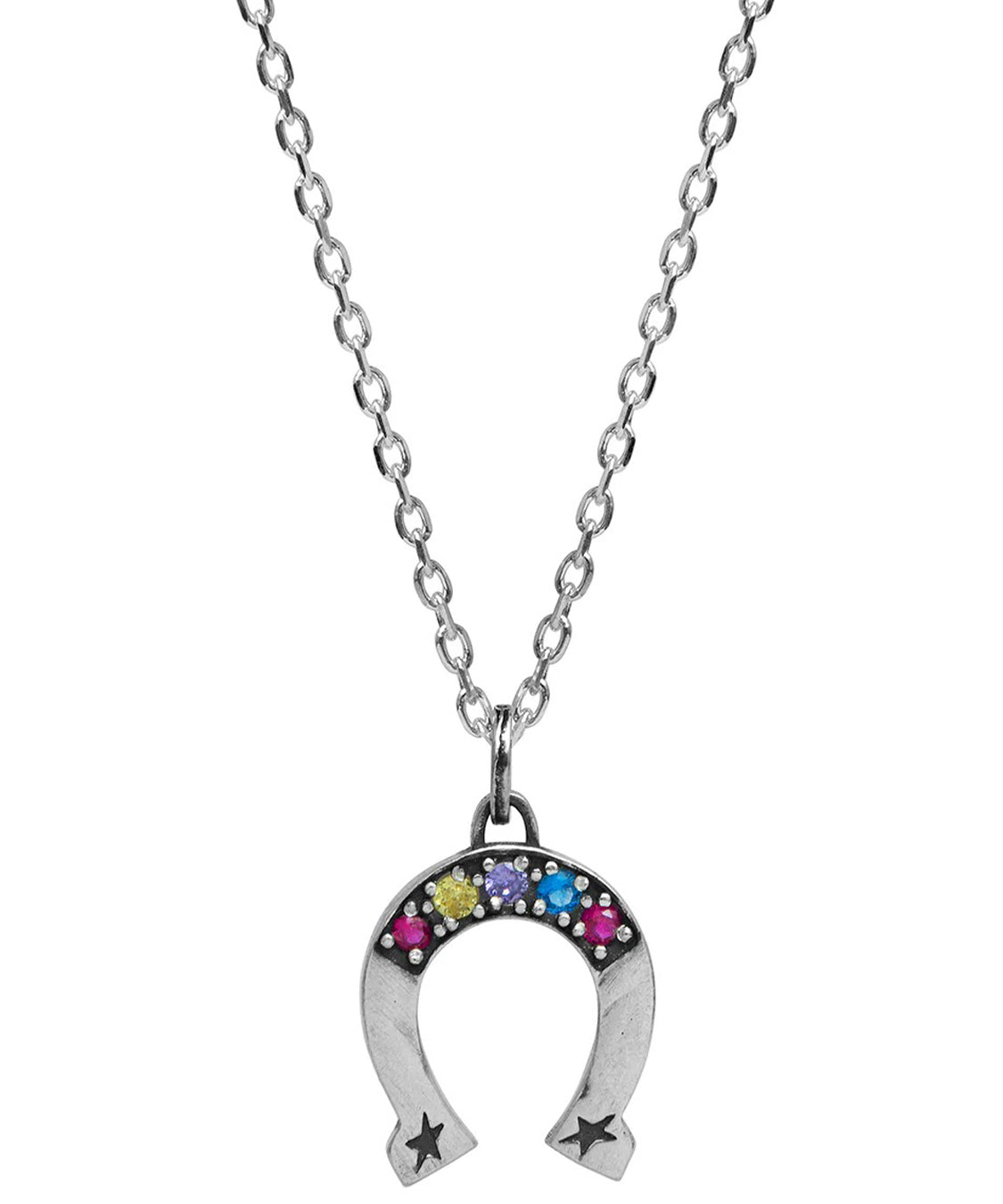 Collana Multicolor Stone Horseshoe TWOJEYS Unisex - Argento