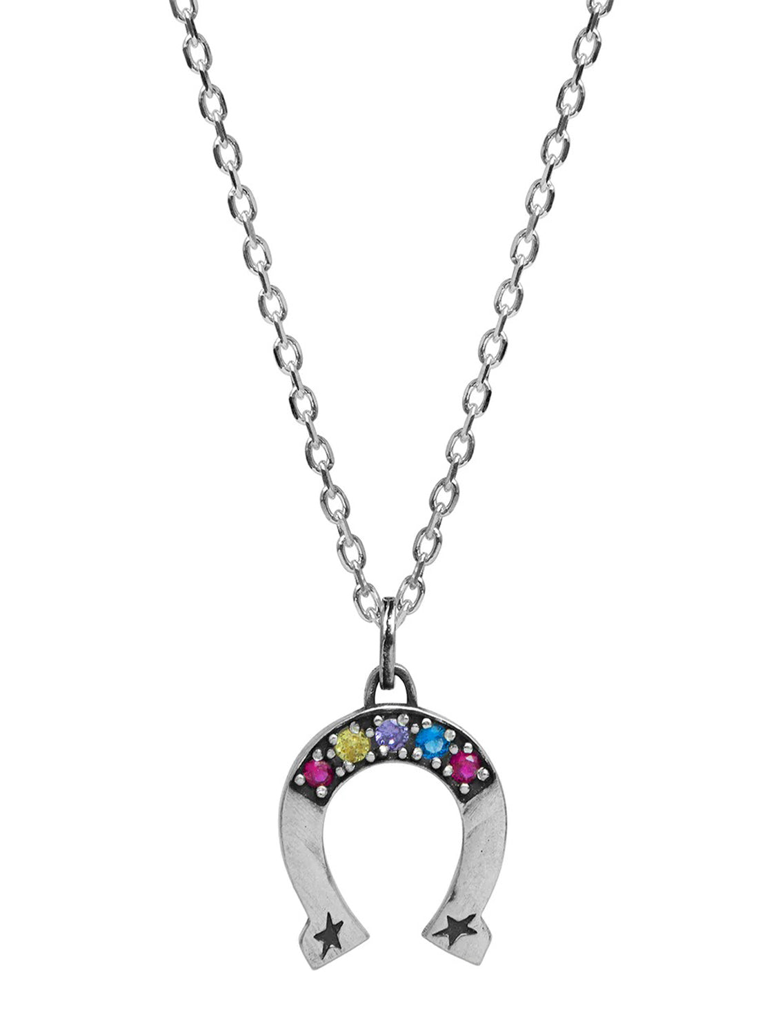 Collana Multicolor Stone Horseshoe TWOJEYS Unisex - Argento