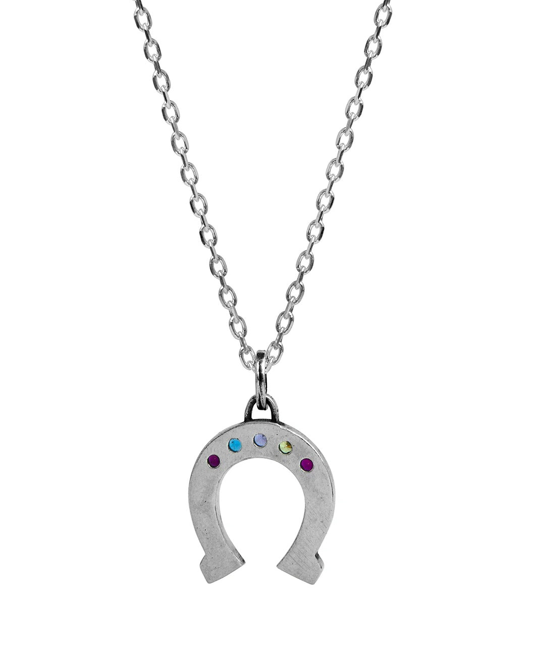 Collana Multicolor Stone Horseshoe TWOJEYS Unisex - Argento