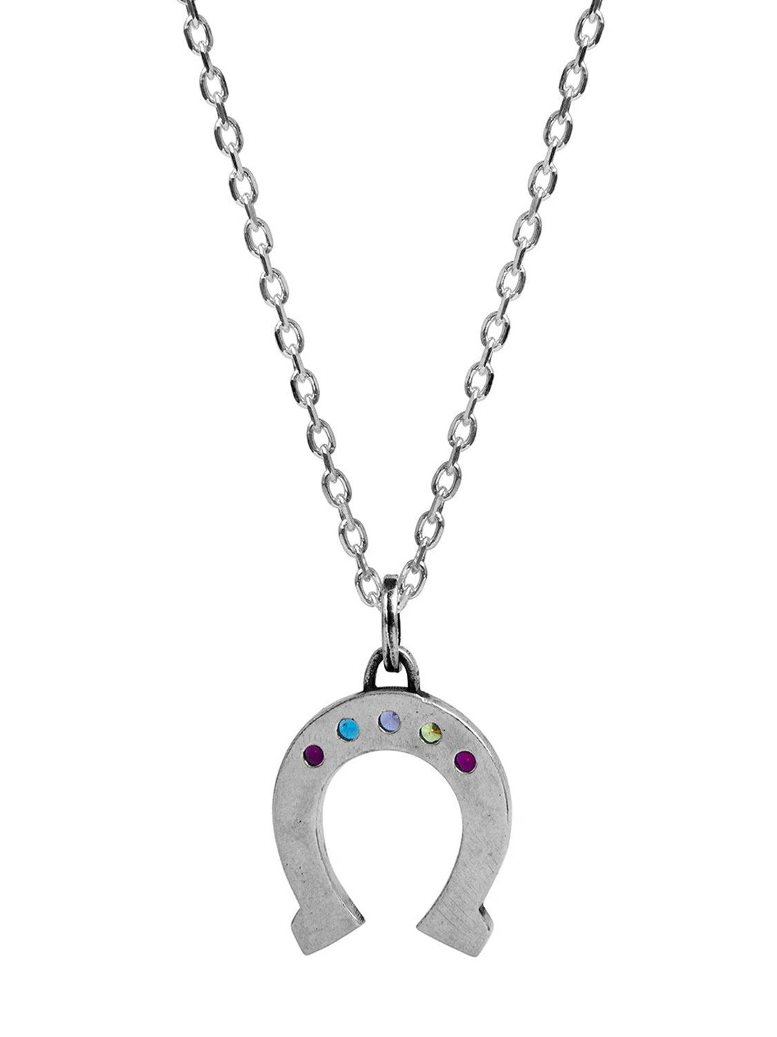 Collana Multicolor Stone Horseshoe TWOJEYS Unisex - Argento