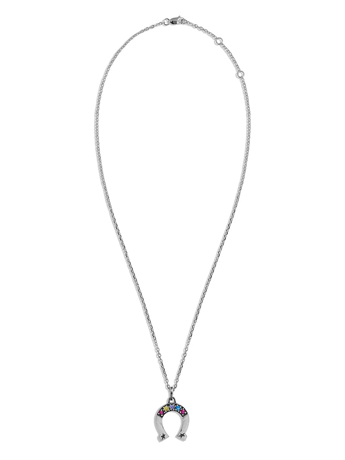 Collana Multicolor Stone Horseshoe TWOJEYS Unisex - Argento