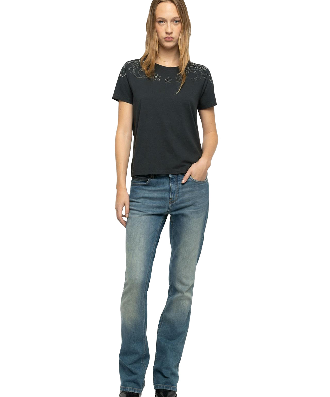 T-shirt Alys con strass ZADIG&VOLTAIRE Donna - Grigio
