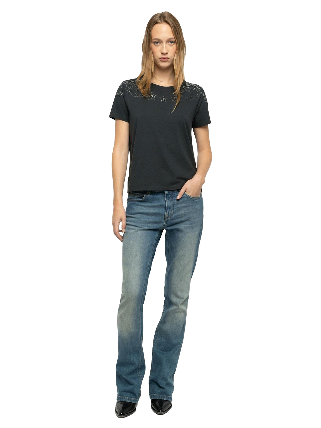 T-shirt Alys con strass ZADIG&VOLTAIRE Donna - Grigio