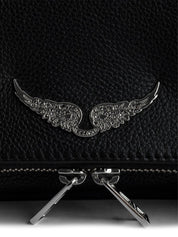 Pochette Rock grained leather ZADIG&VOLTAIRE Donna - Nero