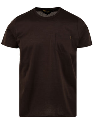 T-shirt Uomo Marrone con taschino
