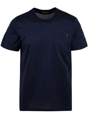 T-shirt Uomo Blu con taschino sul petto