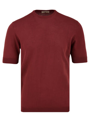T-shirt Uomo con bordi a costine