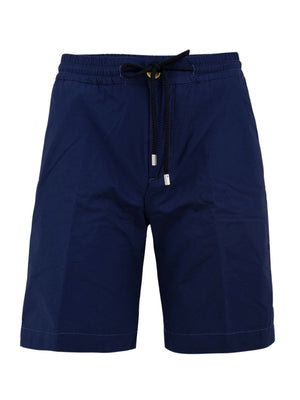 Bermuda bleu pour homme avec fermeture zippée cachée