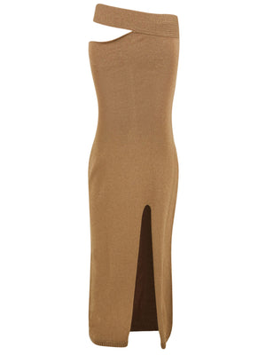 Robe femme avec bande côtelée