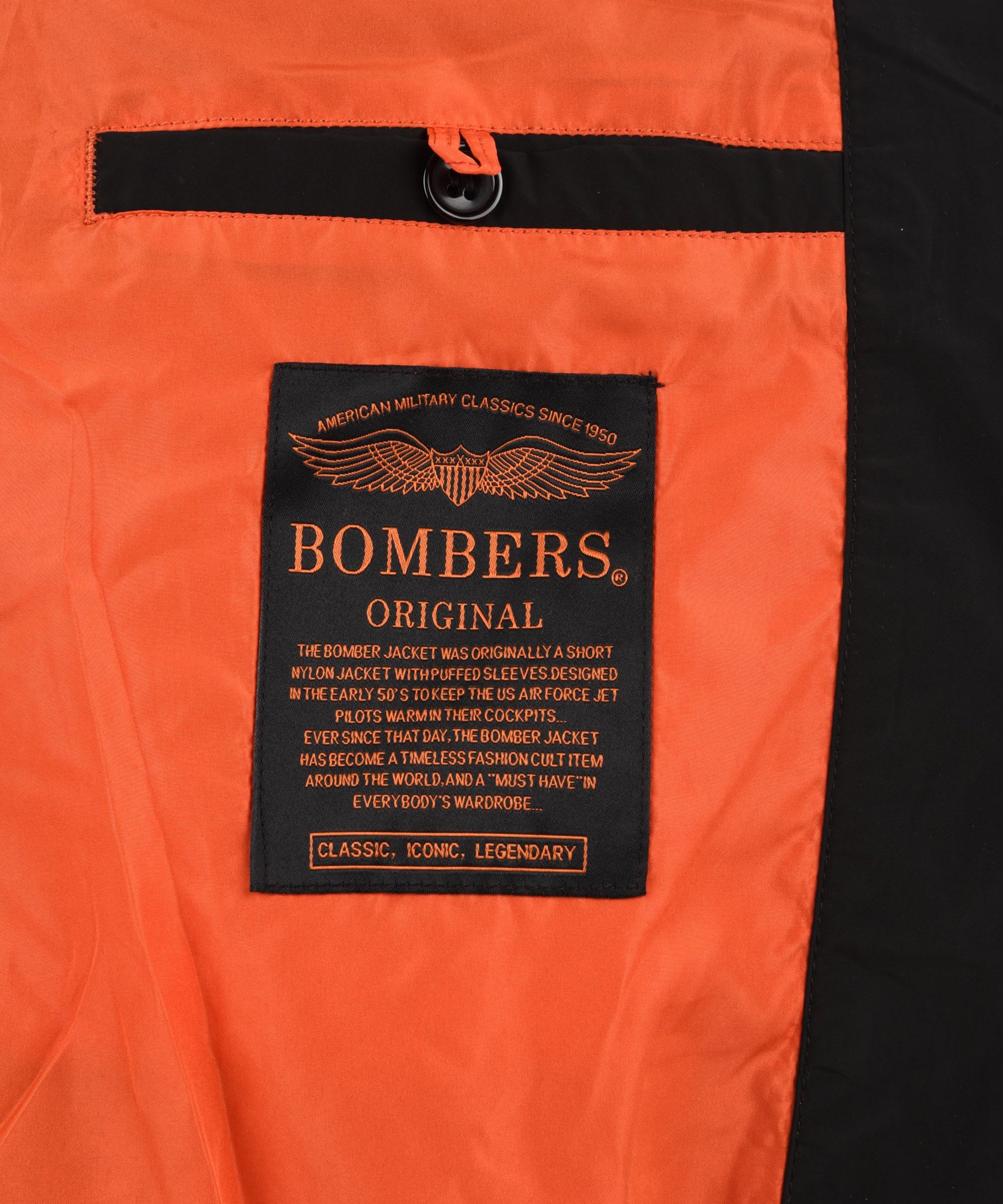 Bomber BOMBERS ORIGINAL Uomo MA1 M Nero