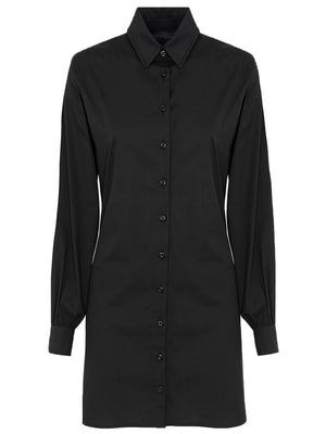 Robe chemise noire femme