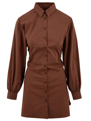 Robe marron pour femme