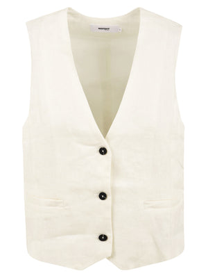 Gilet femme avec poches passepoilées