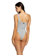 Costume Intero Monospalla Lurex Resort 4GIVENESS Donna - Argento