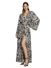 Kimono Con Cintura Zebra Night 4GIVENESS Donna - Multicolore