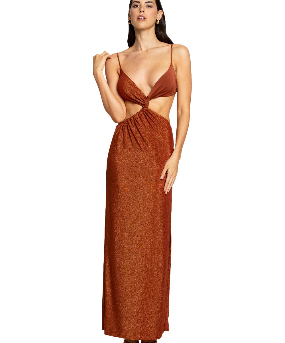 Abito Lungo Luex Starry Magic 4GIVENESS Donna - Bronzo