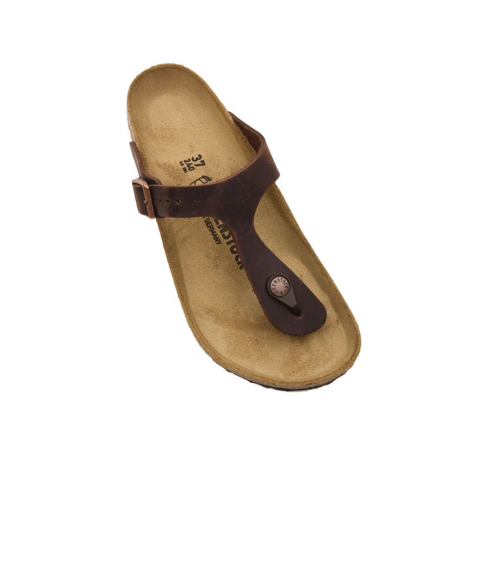 Infradito Gizeh Oiled Leather BIRKENSTOCK Unisex - Marrone