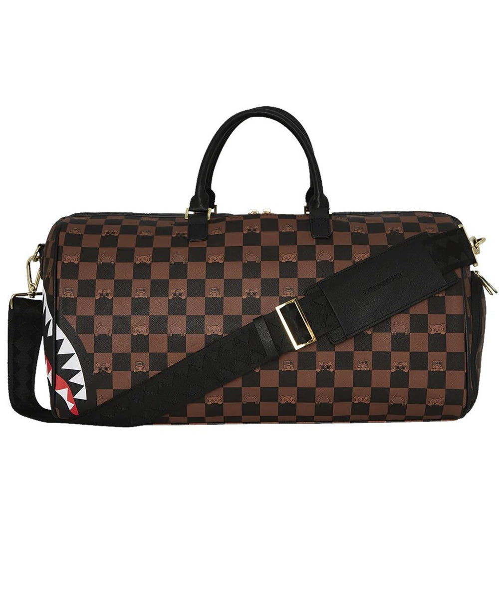 Borsone Peeking Character Check SPRAYGROUND Unisex - Marrone