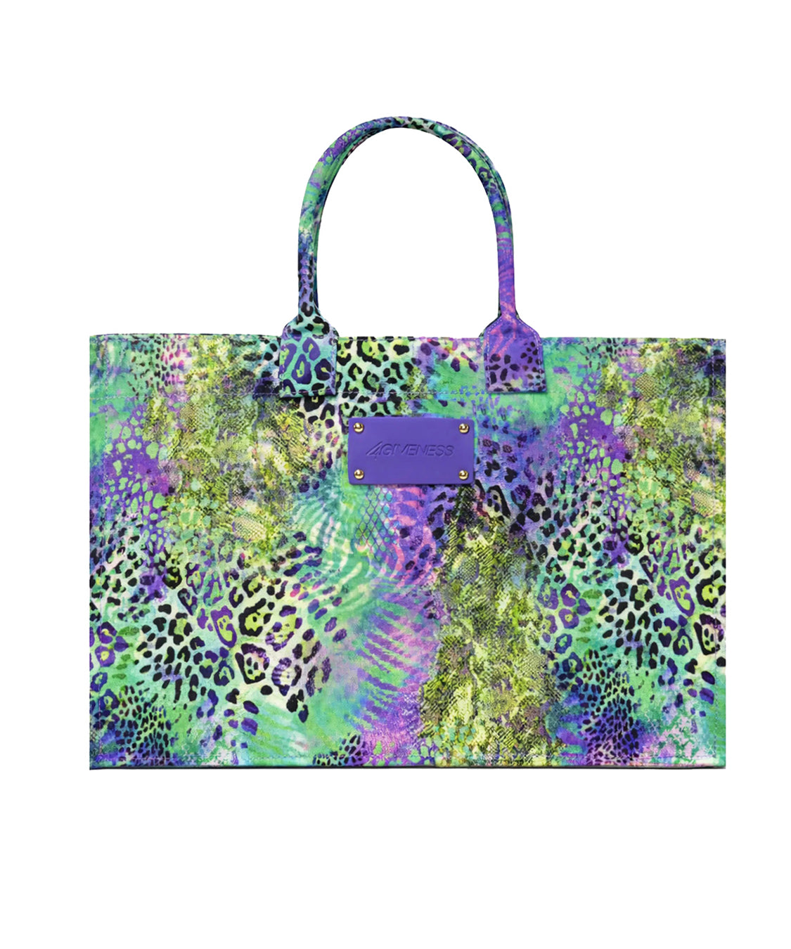 Borsa big Saint Tropez patch animalier 4GIVENESS Donna - Multicolore