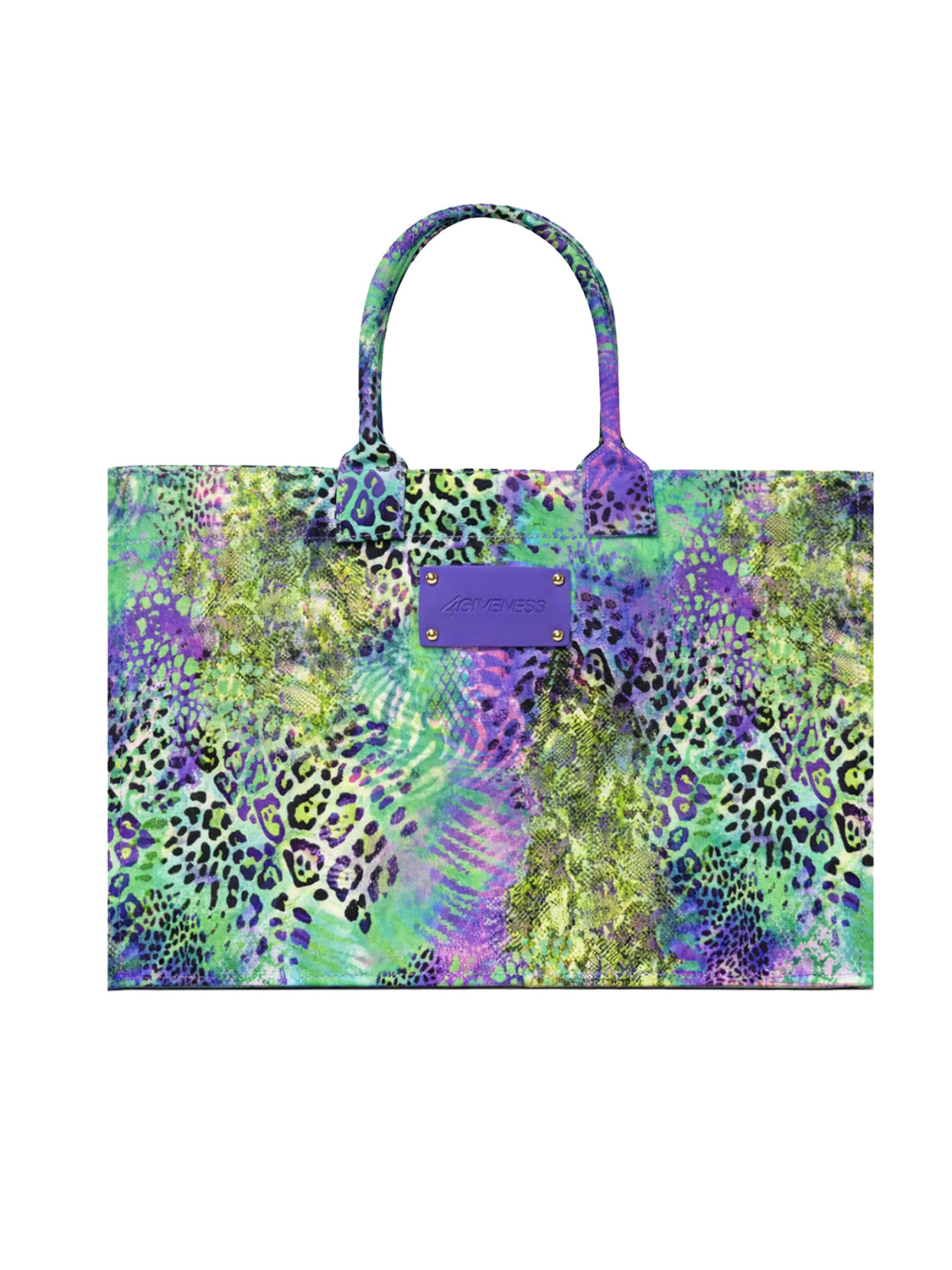 Borsa big Saint Tropez patch animalier 4GIVENESS Donna - Multicolore