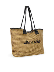 Borsa cartapaglia ricamo 4GIVENESS 4GIVENESS Donna - Nero