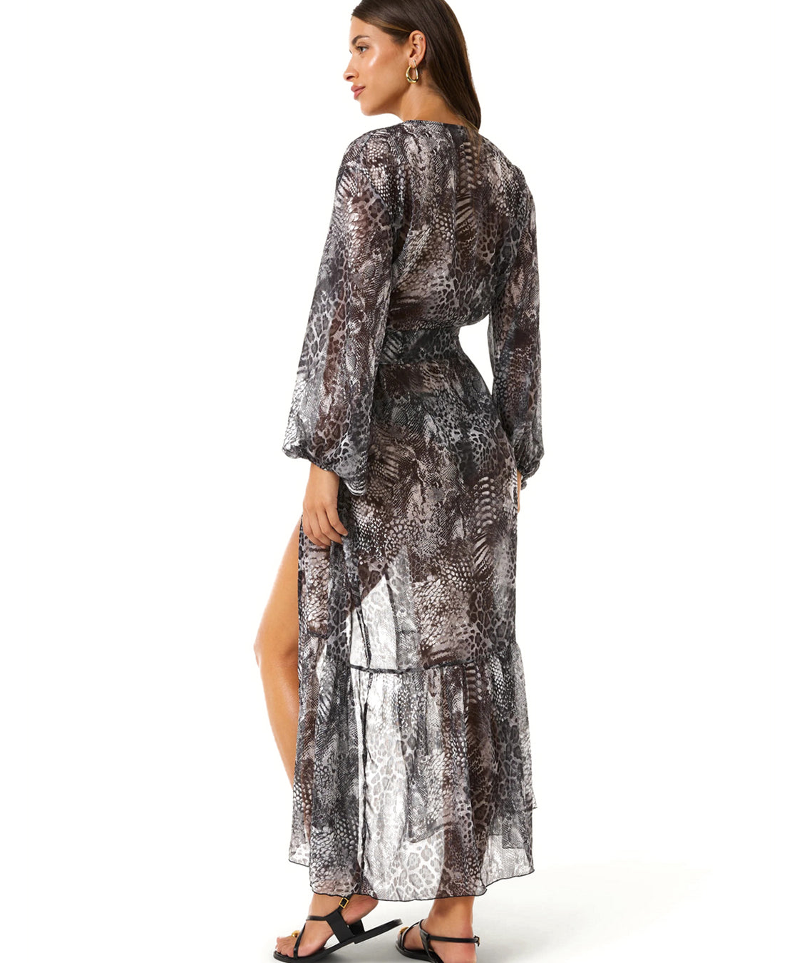 Kimono lungo animalier resort 4GIVENESS Donna - Multicolore
