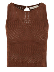 Top lace AKEP Donna - Marrone