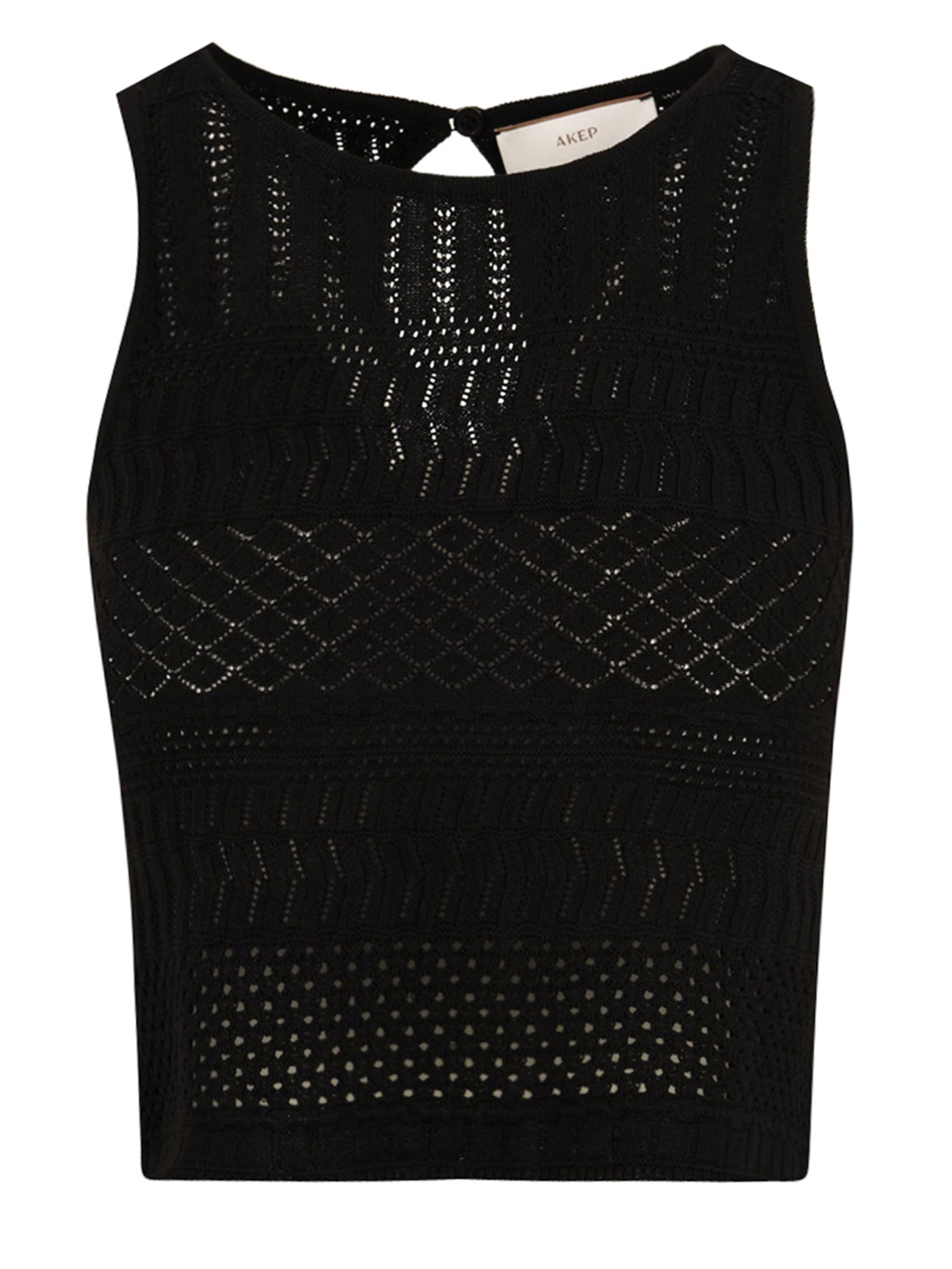 Top lace AKEP Donna - Nero