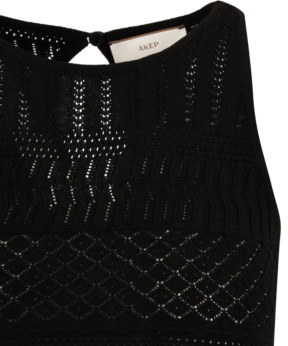 Top lace AKEP Donna - Nero