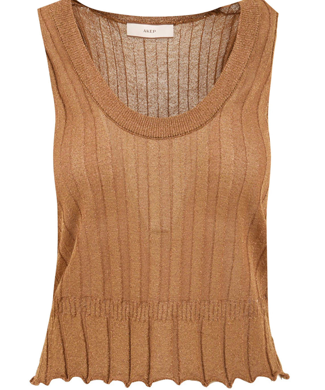 Top smanicato lurex AKEP Donna - Beige