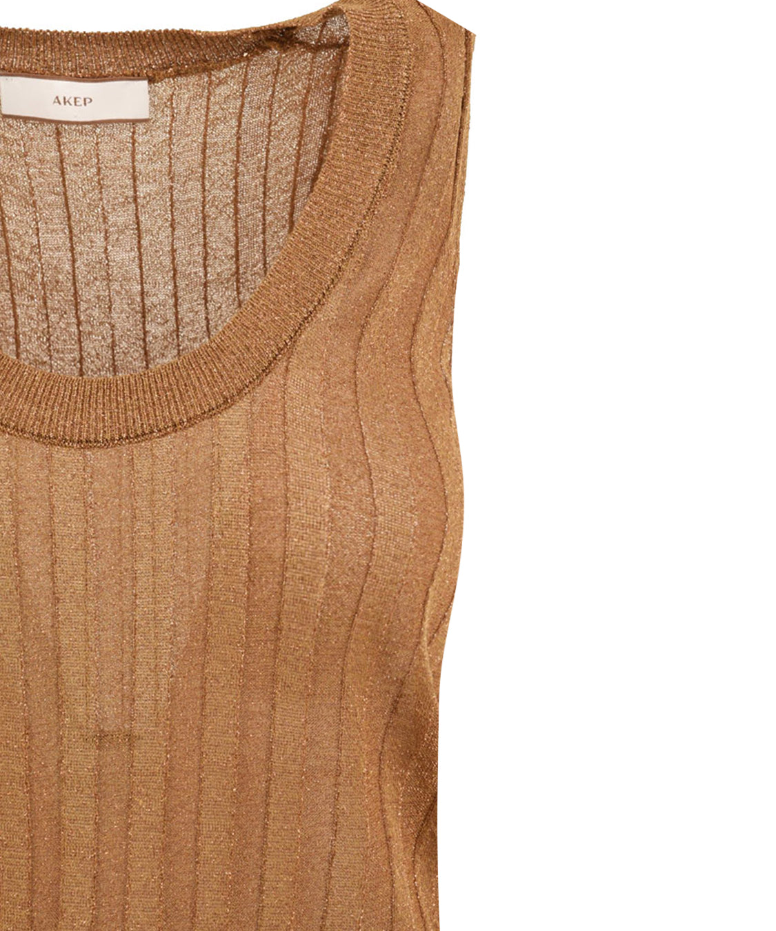 Top smanicato lurex AKEP Donna - Beige