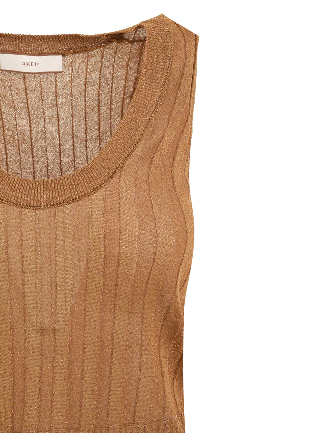 Top smanicato lurex AKEP Donna - Beige