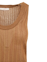 Top smanicato lurex AKEP Donna - Beige