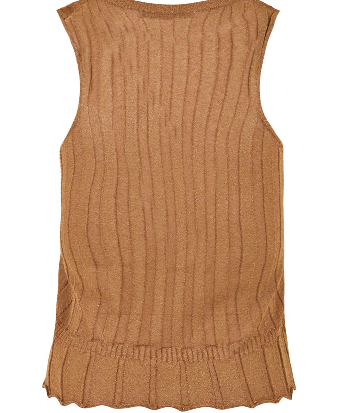 Top smanicato lurex AKEP Donna - Beige