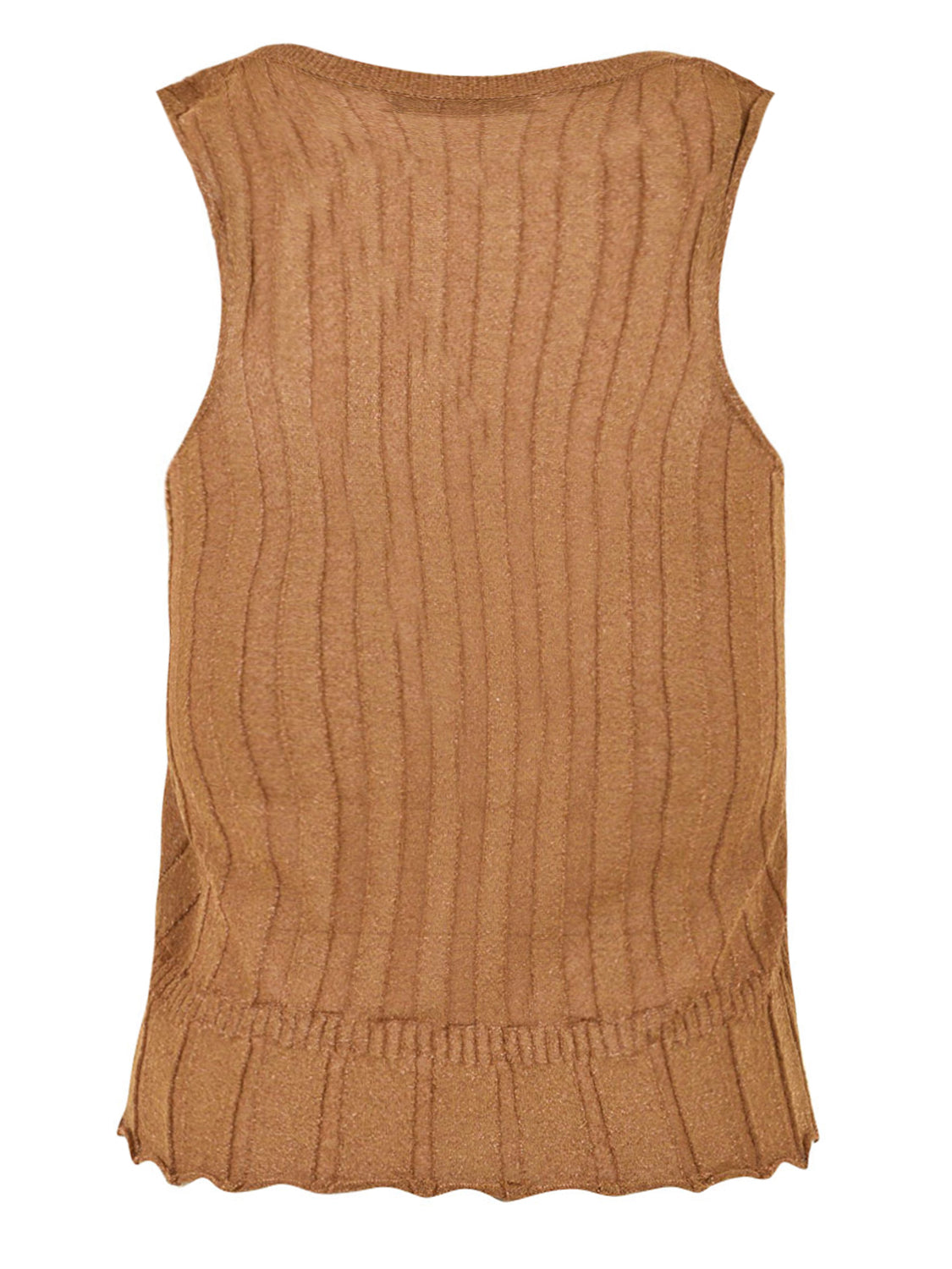 Top smanicato lurex AKEP Donna - Beige