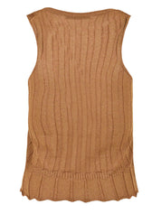 Top smanicato lurex AKEP Donna - Beige