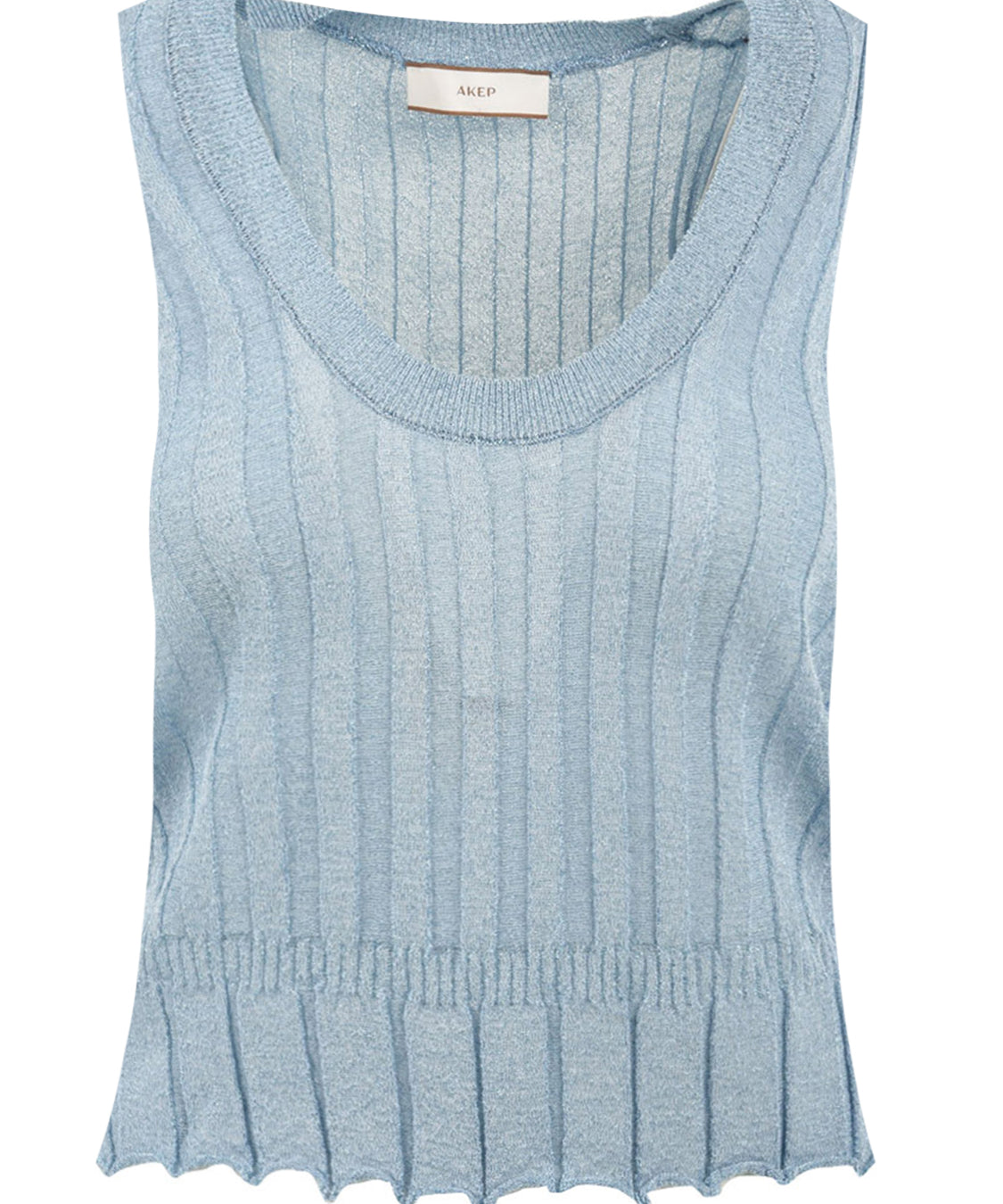 Top smanicato lurex AKEP Donna - Blue
