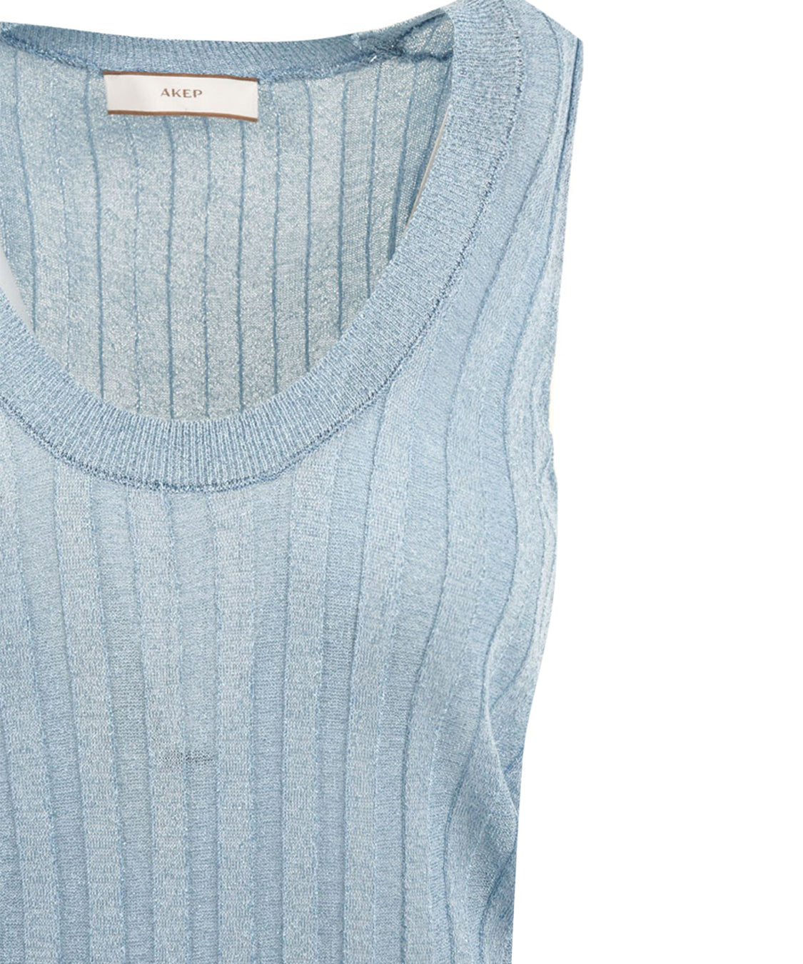 Top smanicato lurex AKEP Donna - Blue