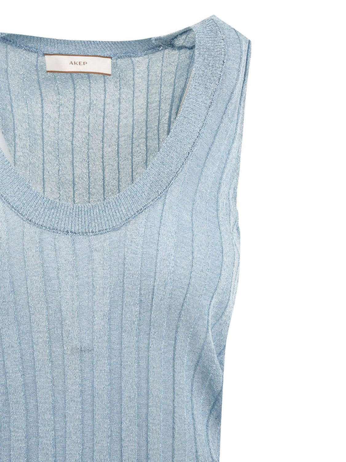 Top smanicato lurex AKEP Donna - Blue