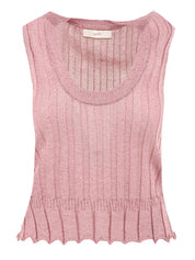 Top smanicato lurex AKEP Donna - Rosa