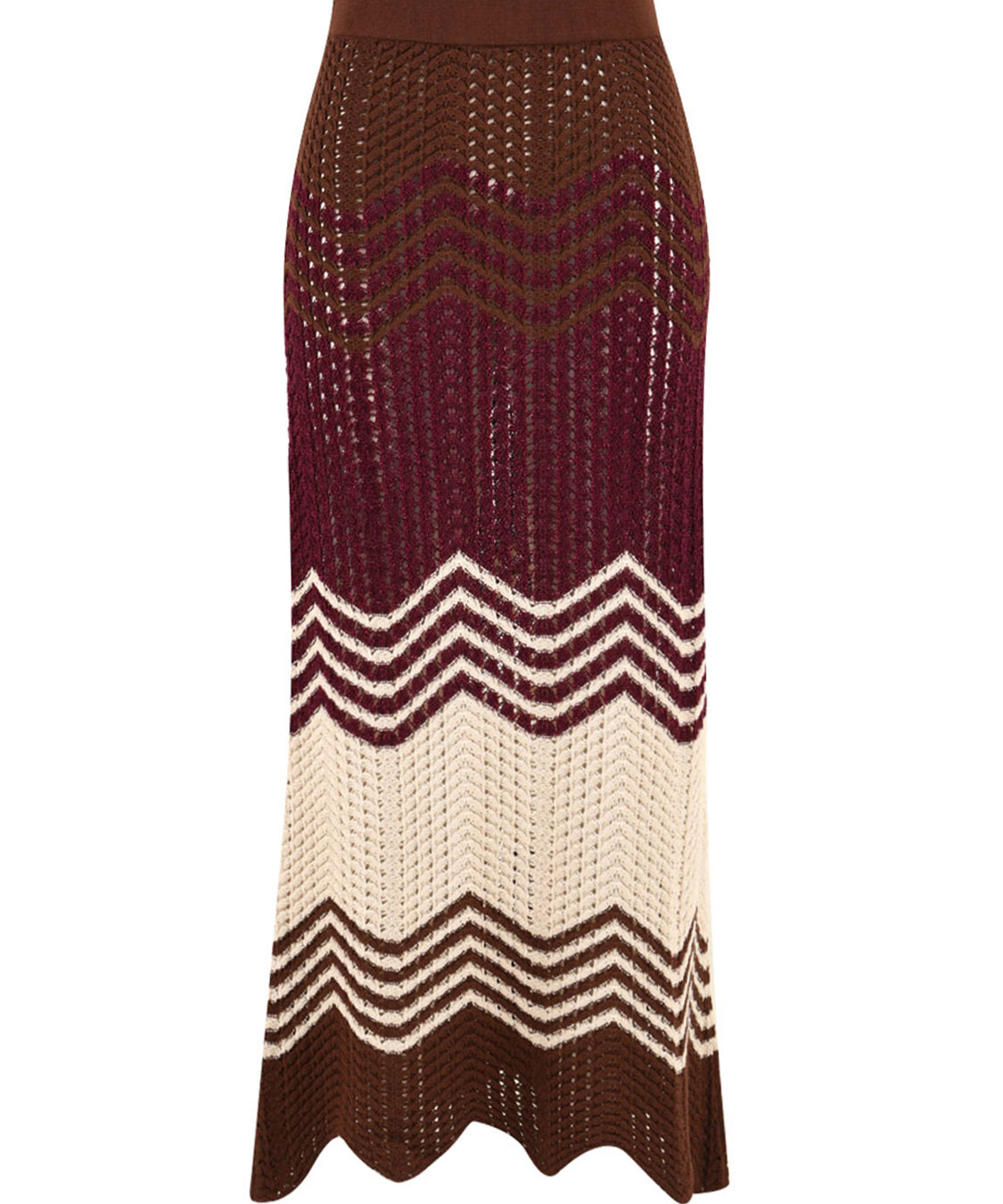 Gonna lunga chevron AKEP Donna - Rosso