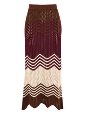Gonna lunga chevron AKEP Donna - Rosso