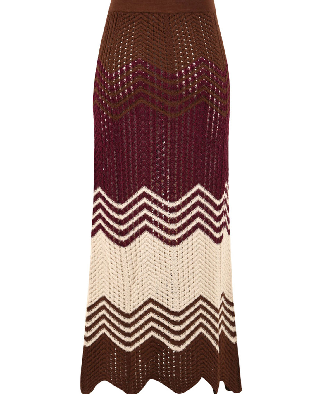 Gonna lunga chevron AKEP Donna - Rosso