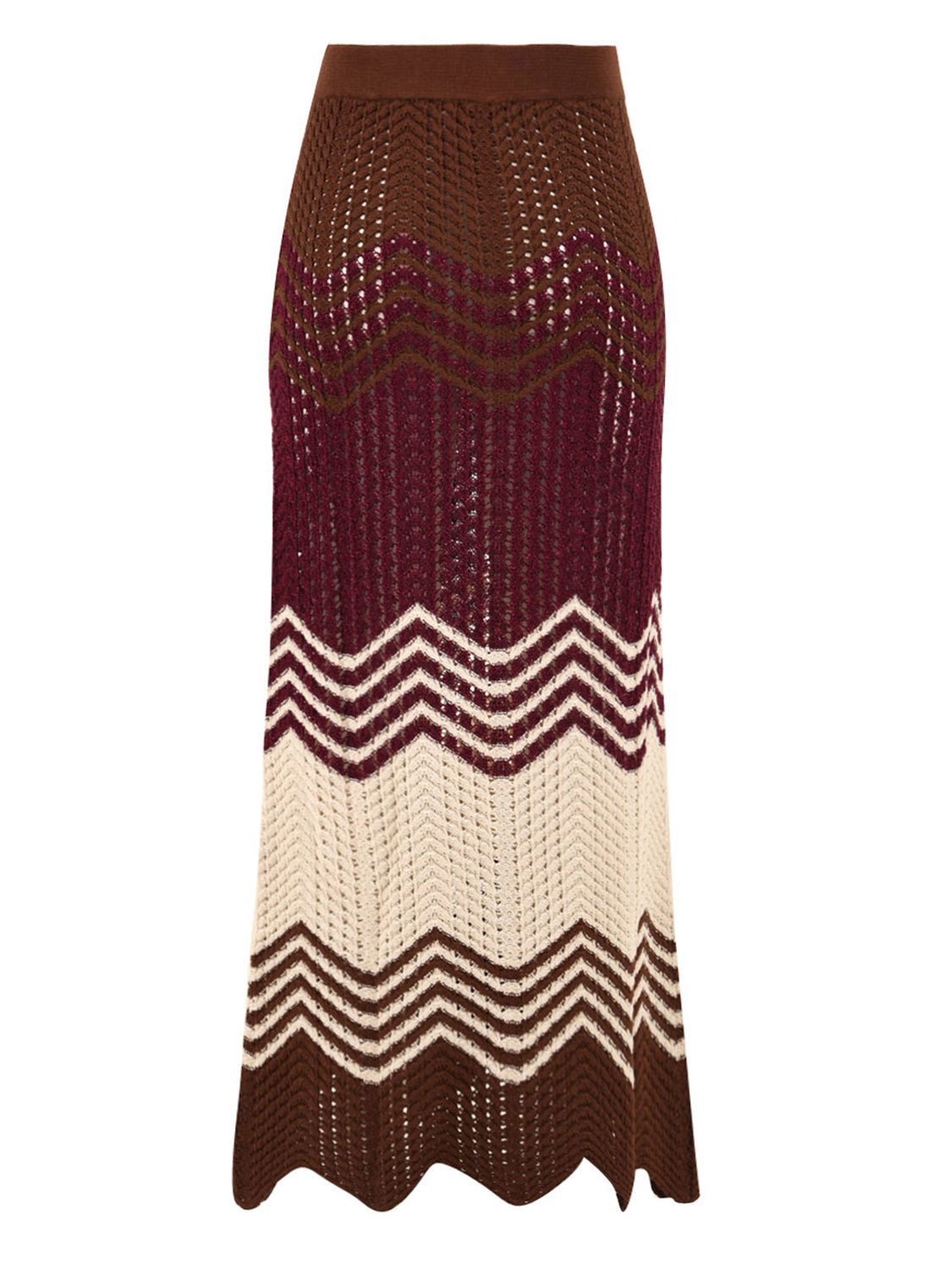 Gonna lunga chevron AKEP Donna - Rosso
