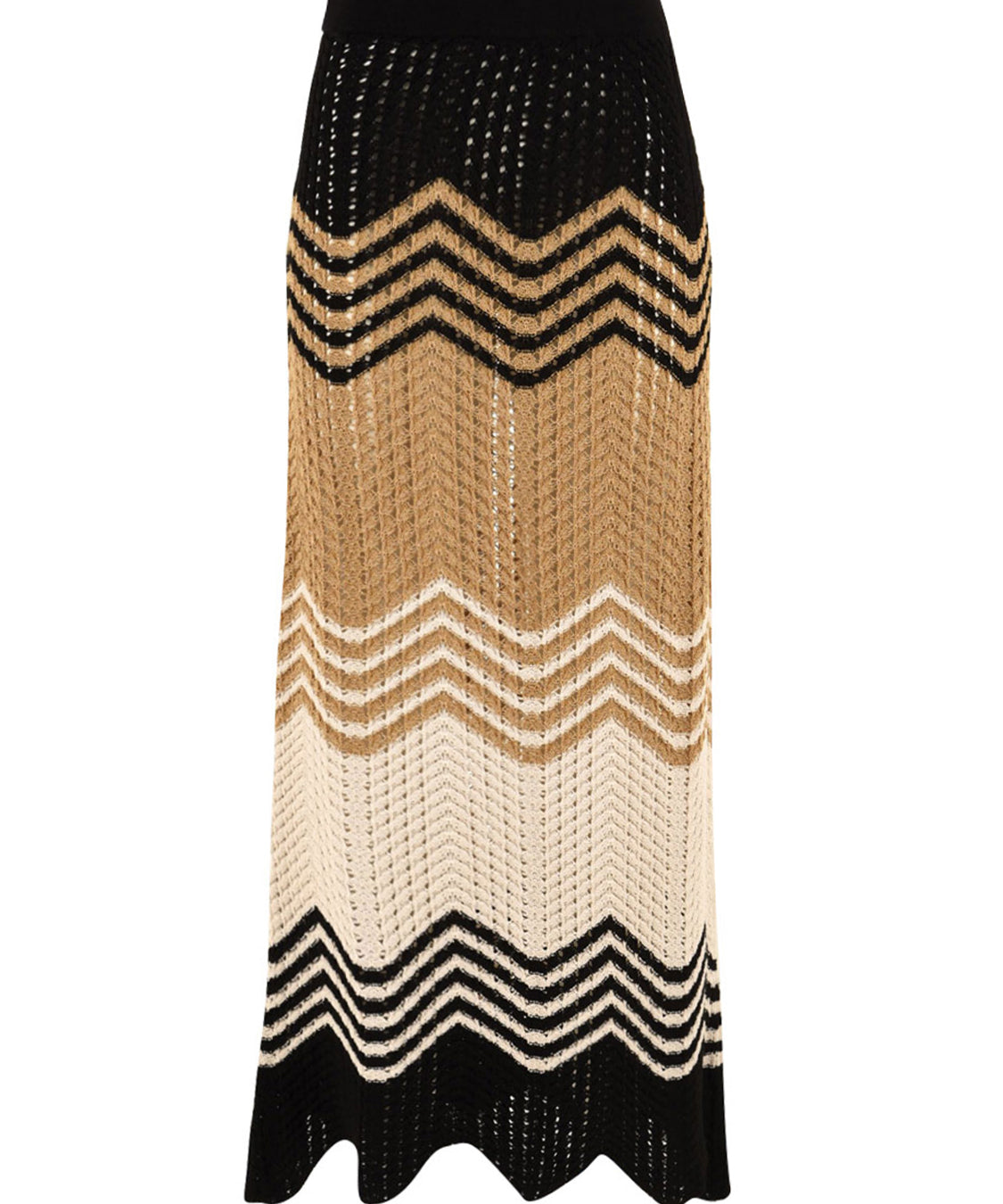Gonna lunga chevron AKEP Donna - Naturale