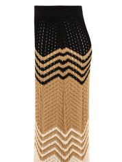 Gonna lunga chevron AKEP Donna - Naturale