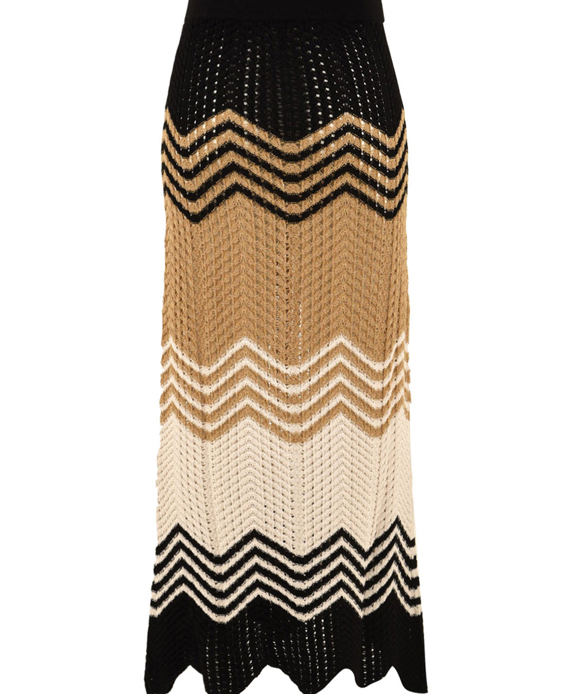 Gonna lunga chevron AKEP Donna - Naturale