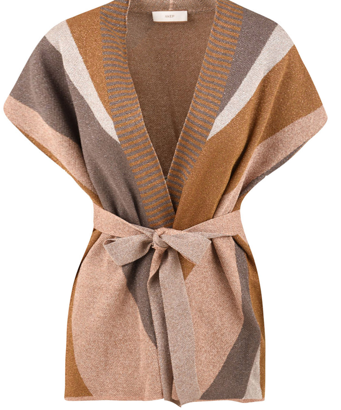 Cardigan jacquard waves AKEP Donna - Multicolore