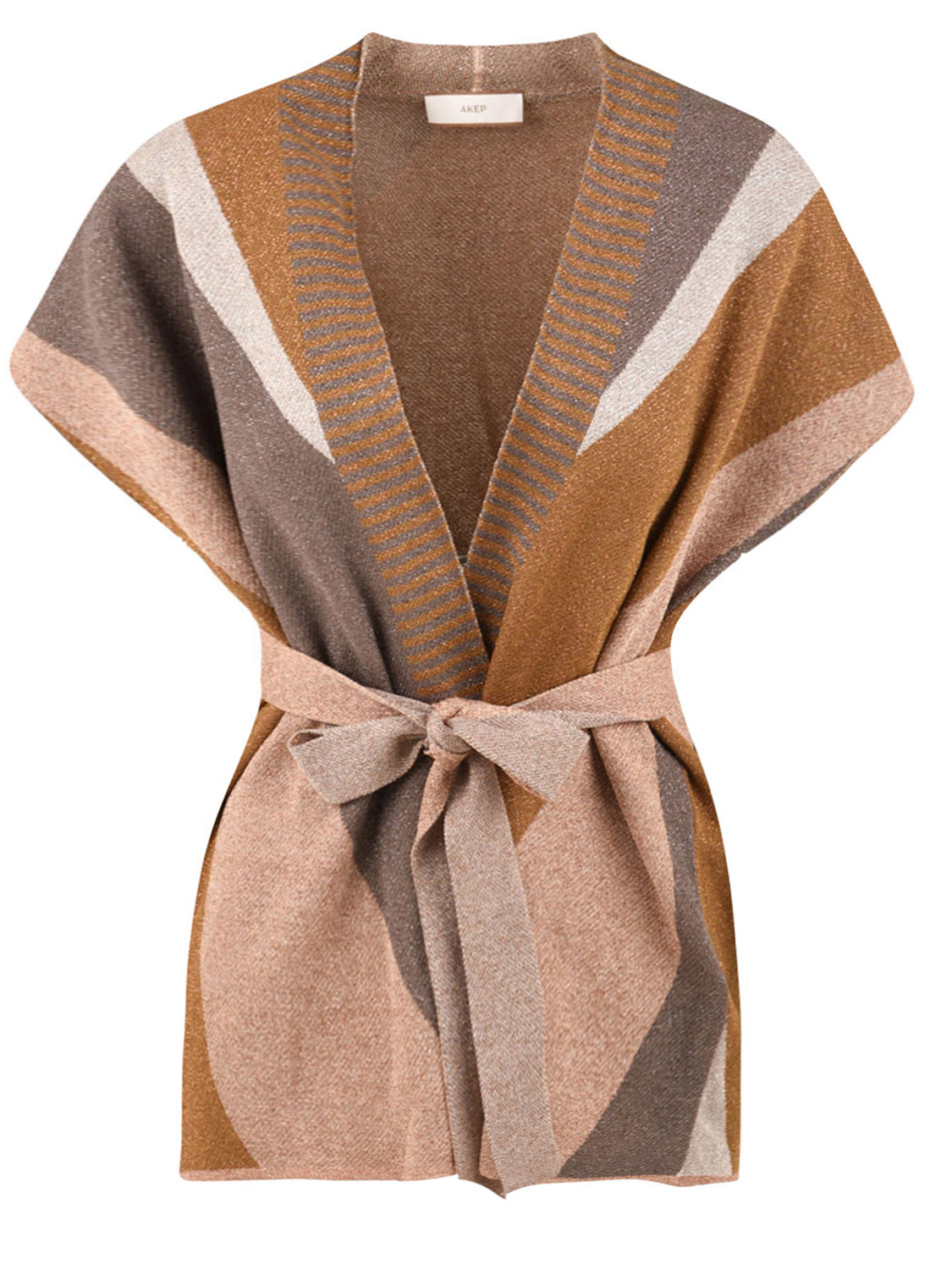 Cardigan jacquard waves AKEP Donna - Multicolore